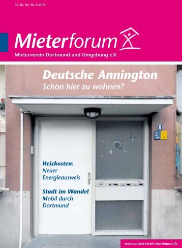Mieterforum Dortmund - Ausgabe II/2014 (Nr. 36)