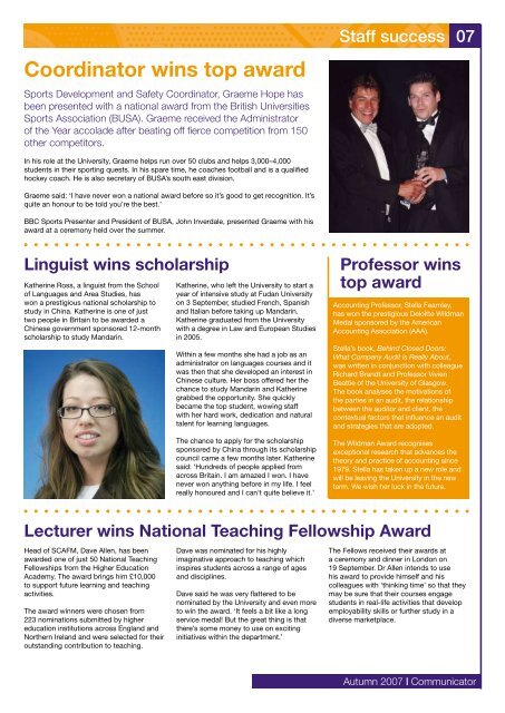 Communicator, Issue 19 - University of Portsmouth