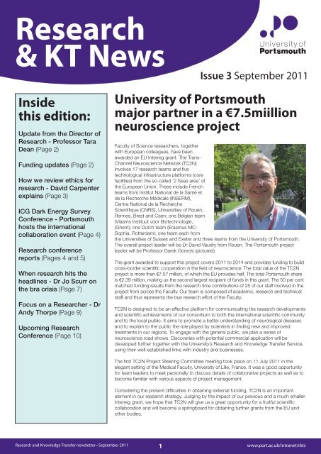 September 2011 - University of Portsmouth