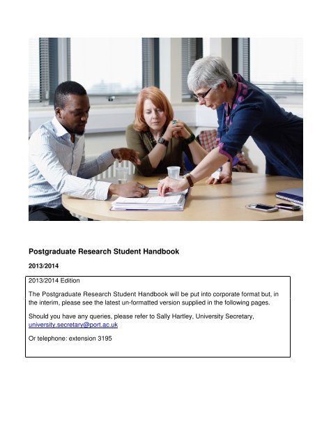 Research Student Handbook - University of Portsmouth
