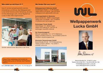 Firmenflyer Wellpappenwerk Lucka - Kurs 21