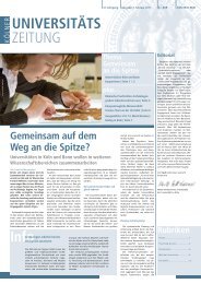 KUZ 1/11 (PDF) - UniversitÃ¤t zu KÃ¶ln