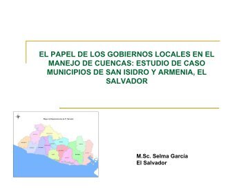 estudio de caso municipios de san isidro y ... - Portal Cuencas