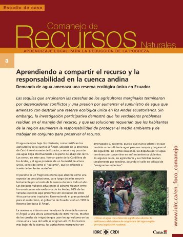 RecursosNaturales Comanejo de - Portal Cuencas