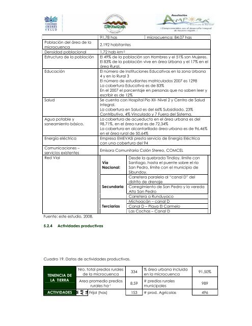 PROPUESTA: PLAN DE ORDENACIÃN Y ... - Portal Cuencas