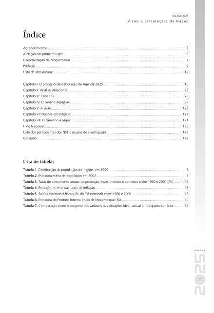 Agenda 2025 - Ministério da Planificação e Desenvolvimento