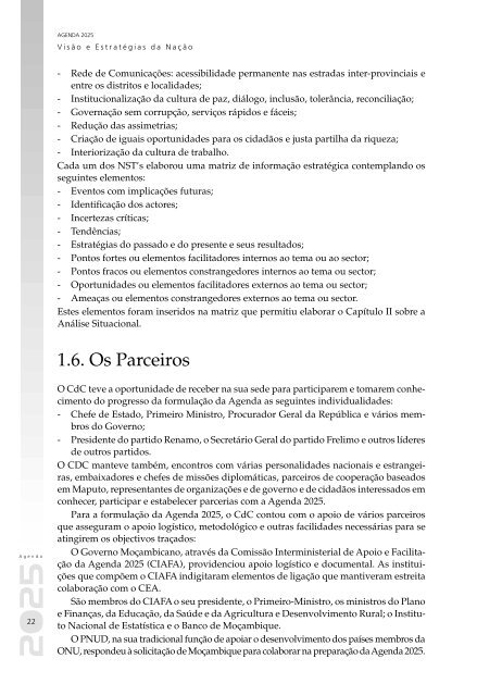 Agenda 2025 - Ministério da Planificação e Desenvolvimento