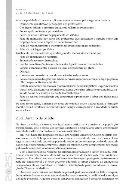 Agenda 2025 - Ministério da Planificação e Desenvolvimento