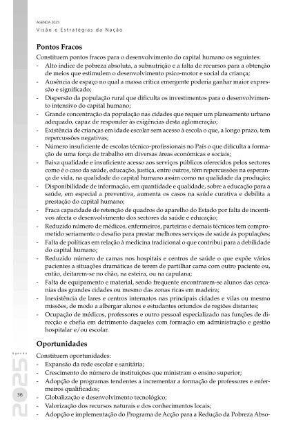 Agenda 2025 - Ministério da Planificação e Desenvolvimento