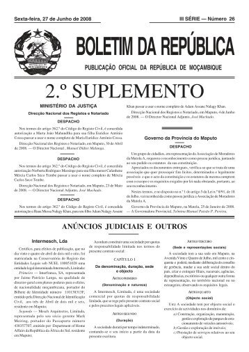 BR26 - III serie 2008 suplemento 2.pdf - Portal do Governo de ...