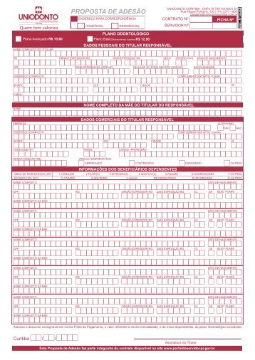 proposta de adesÃ£o - Portal do Servidor