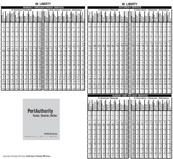 86 LIBERTY 86 LIBERTY - Port Authority of Allegheny County