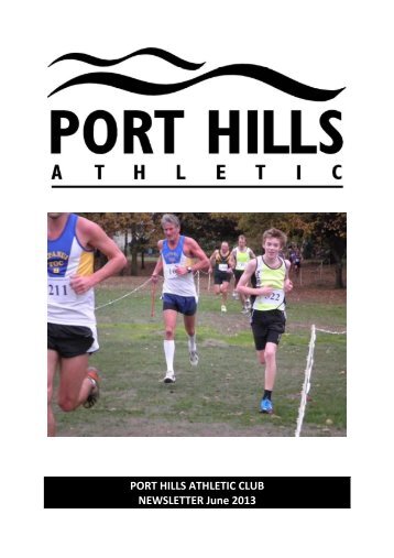 PORT HILLS ATHLETIC CLUB NEWSLETTER June 2013