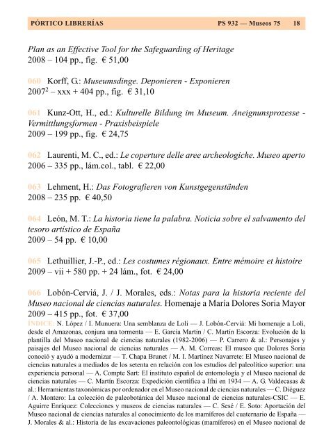Portico Semanal 932 - MUSEOS 75 - Pórtico librerías