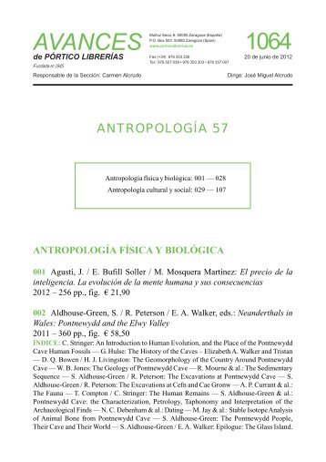 Antropología 57 - Pórtico librerías