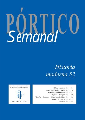 Portico Semanal 1022 Historia moderna 52 - Pórtico librerías