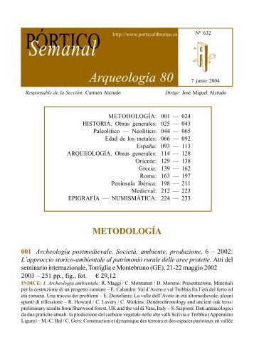 Arqueología 80 - Pórtico librerías