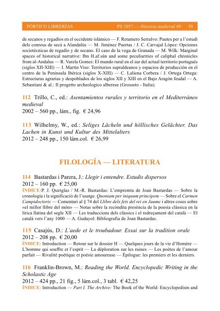 Portico Semanal 1057 Historia medieval 69 - Pórtico librerías