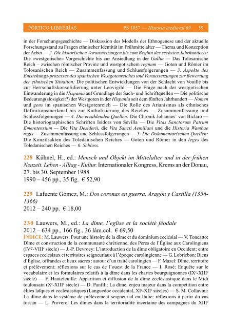 Portico Semanal 1057 Historia medieval 69 - Pórtico librerías