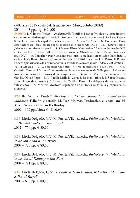 Portico Semanal 1057 Historia medieval 69 - Pórtico librerías