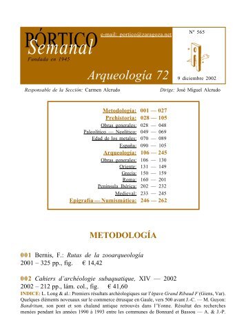 Arqueología 72 - Pórtico librerías