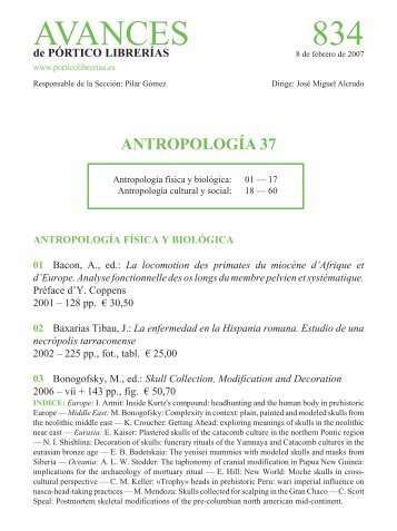 Antropología 37 - Pórtico librerías
