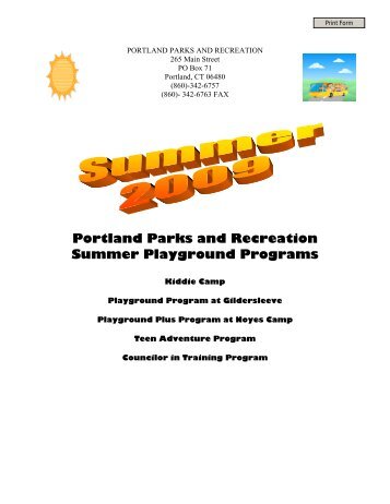 Portland Parks and Recreation Mission Statement - Town of Portland