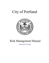 Risk Management Manual - City of Portland