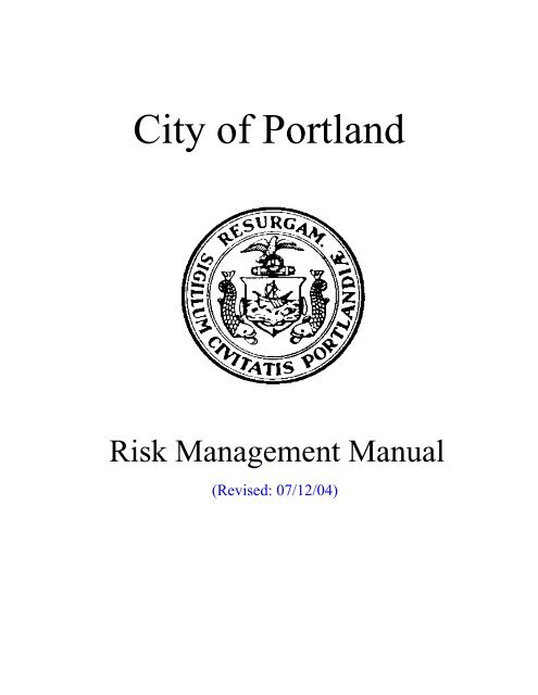 Risk Management Manual - City of Portland