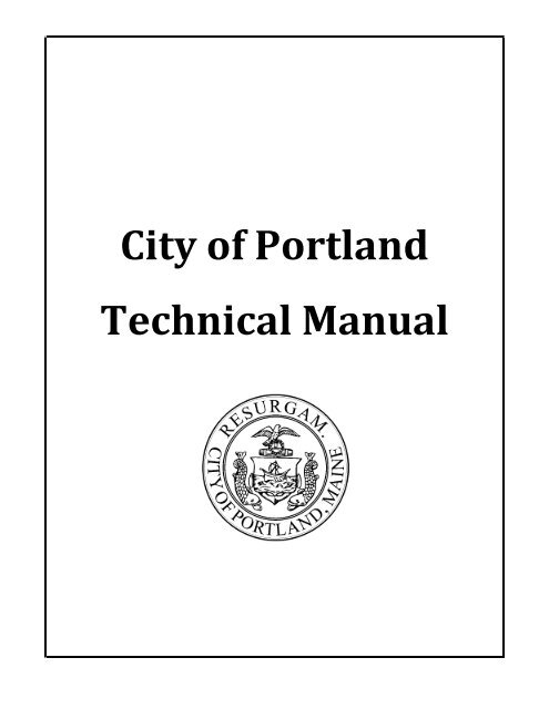 City of Portland Technical Manual