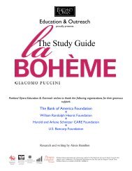 LA BOHEME STUDY GUIDE - Portland Opera