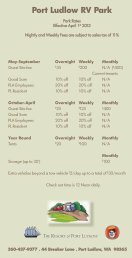 Off/in season rates, long term rates and site map - Port Ludlow Resort