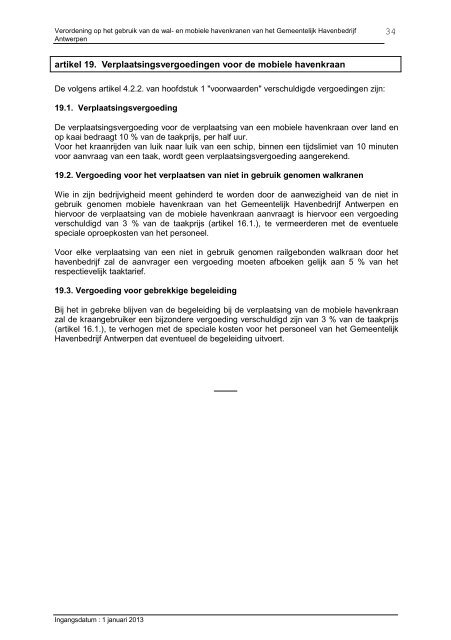 Verordening wal- en mobiele kranen Filetype : PDF ... - Port of Antwerp