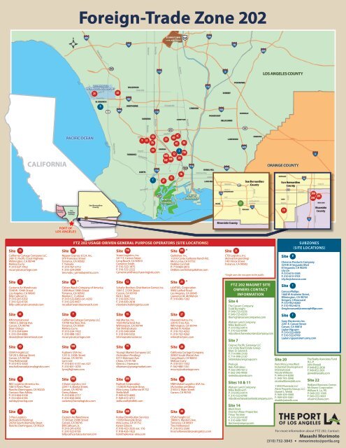 to view FTZ 202 brochure - The Port of Los Angeles