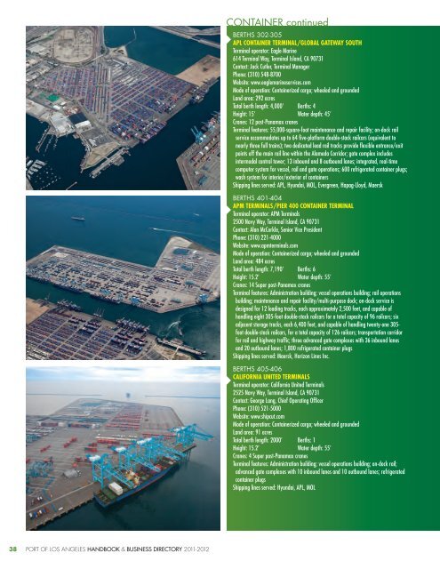 port of los angeles handbook & business directory 2011-2012