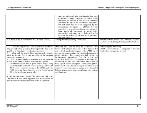 Final Mitigation Monitoring and Reporting Program (MMRP)