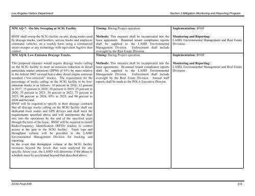 Final Mitigation Monitoring and Reporting Program (MMRP)