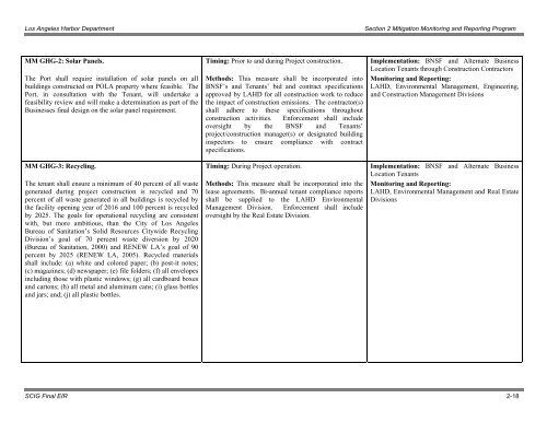 Final Mitigation Monitoring and Reporting Program (MMRP)