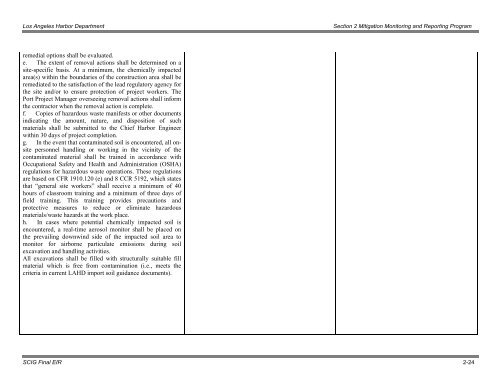 Final Mitigation Monitoring and Reporting Program (MMRP)