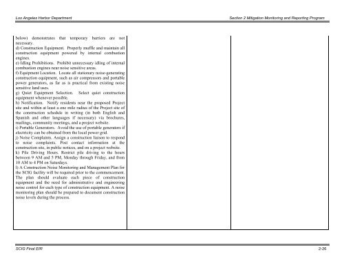 Final Mitigation Monitoring and Reporting Program (MMRP)