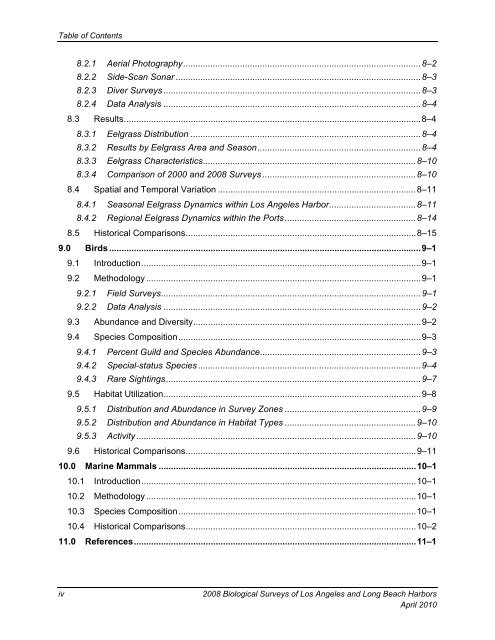 appendix b final 2008 biological surveys of los angeles and long ...