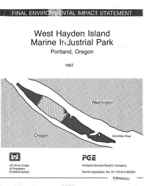 West Hayden Island Mari.ne Industrial Park - the Port of Portland