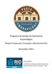 Programa de GestÃ£o do PatrimÃ´nio ArqueolÃ³gico ... - Porto Maravilha