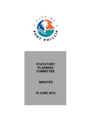Minutes of Statutory Planning Committee - 19 ... - City of Port Phillip