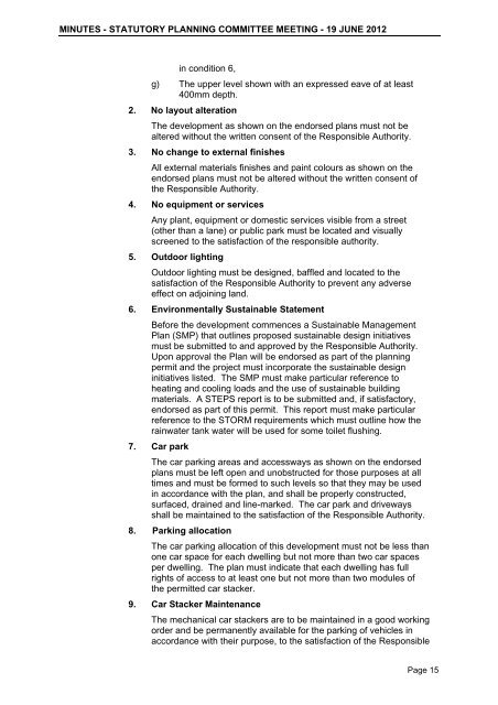 Minutes of Statutory Planning Committee - 19 ... - City of Port Phillip