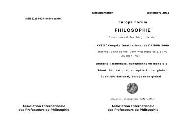 PHILOSOPHIE - Association internationale des professeurs de ...
