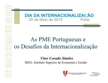 As PME Portuguesas e os Desafios da InternacionalizaÃ§Ã£o