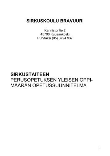 Sirkuskoulu Bravuuri - Porvoo