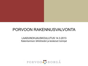 Rakennusvalvonta - Porvoo