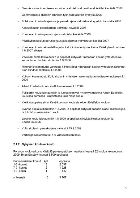 Porvoon kouluverkkoselvitys 17.9.2009 (pdf)